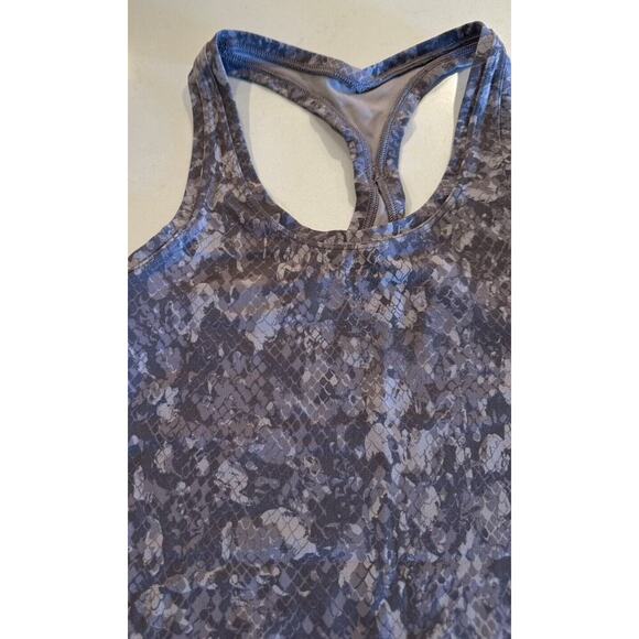 Lululemon Cool Raceback Tank Top Shorter Length Hideaway Camo Print Gym Workout - Picture 4 of 5
